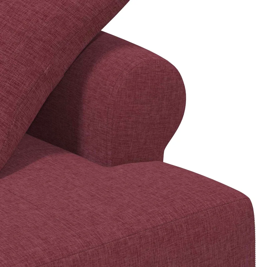 Canapé love seat avec capitonnage en boutons Bordeaux Tissu - 6