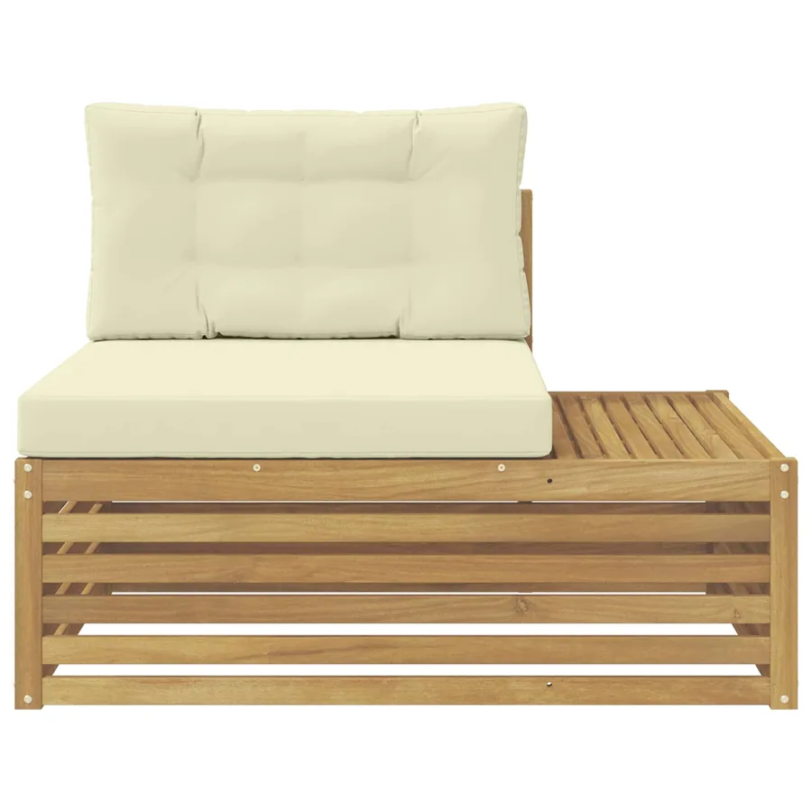 Canapé d'extérieur extrémité Blanc 115 x 83 x 73 cm - 3