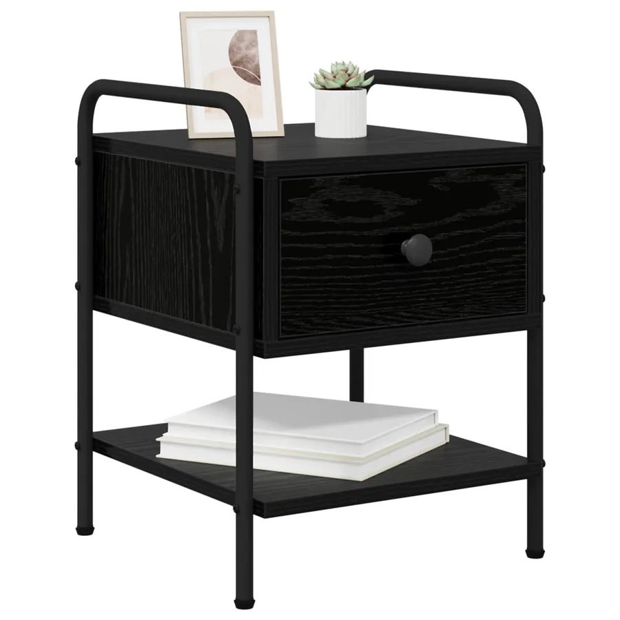 Table de chevet Chêne noir Bois d'ingénierie - 3