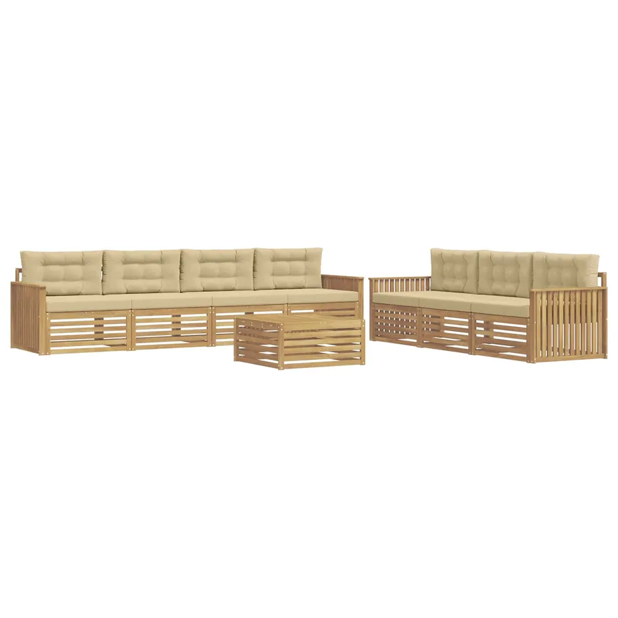 Ensemble de canapés d'extérieur 8 pc Blanc et Beige - 2