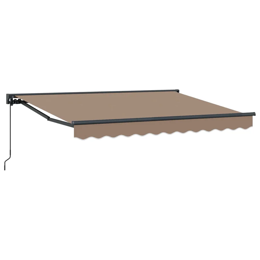 Auvent rétractable manuel Taupe 4,5 × 3,5 m - 2
