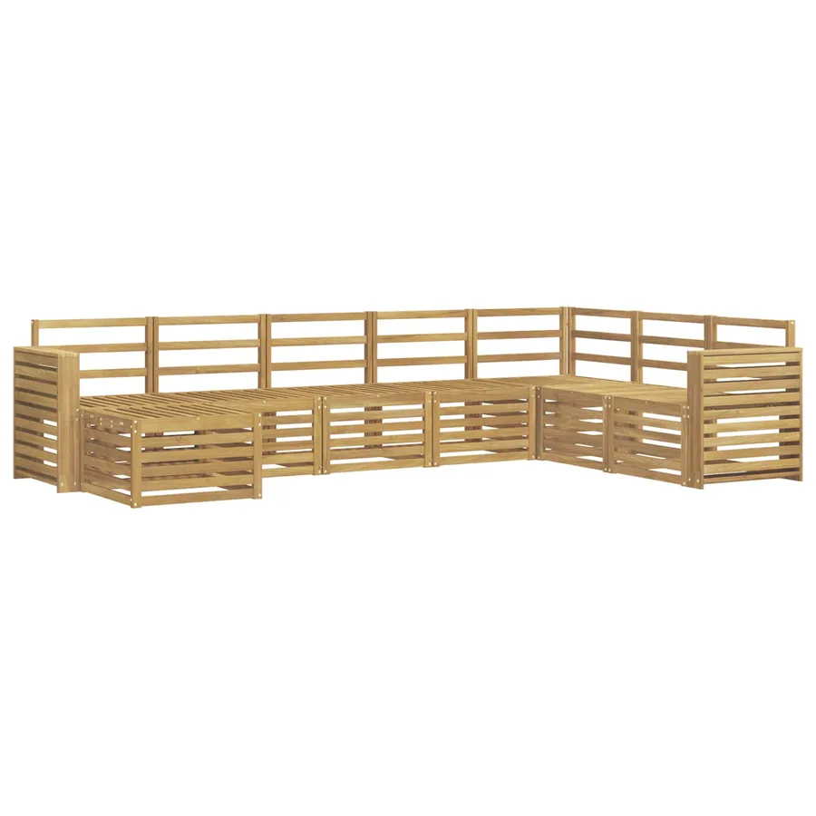Ensemble de canapés d'extérieur 8 pcs Blanc 310 x 191,5 x 73 cm - 2