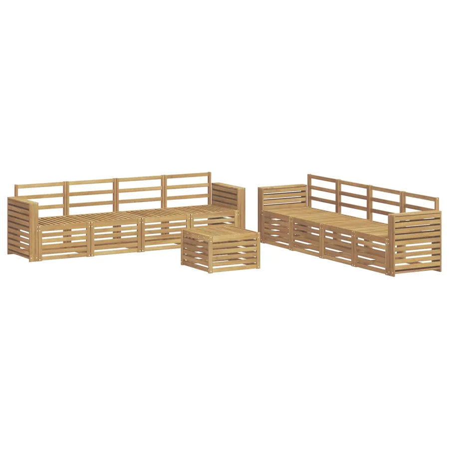 Ensembles de canapés 9 pcs Blanc 59 x 59 x 37 cm - 2