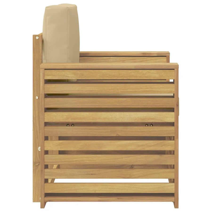 Ensemble de canapés d'extérieur Polyester Blanc - 4