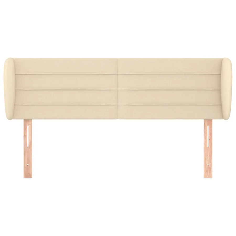 Tête de lit avec oreilles Crème 147x23x78/88 cm Tissu - 3