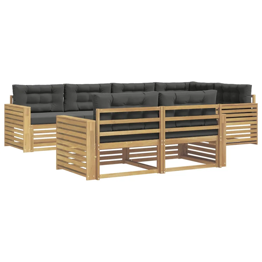 Ensemble de canapés d'extérieur 7 pc Blanc et anthracite - 2