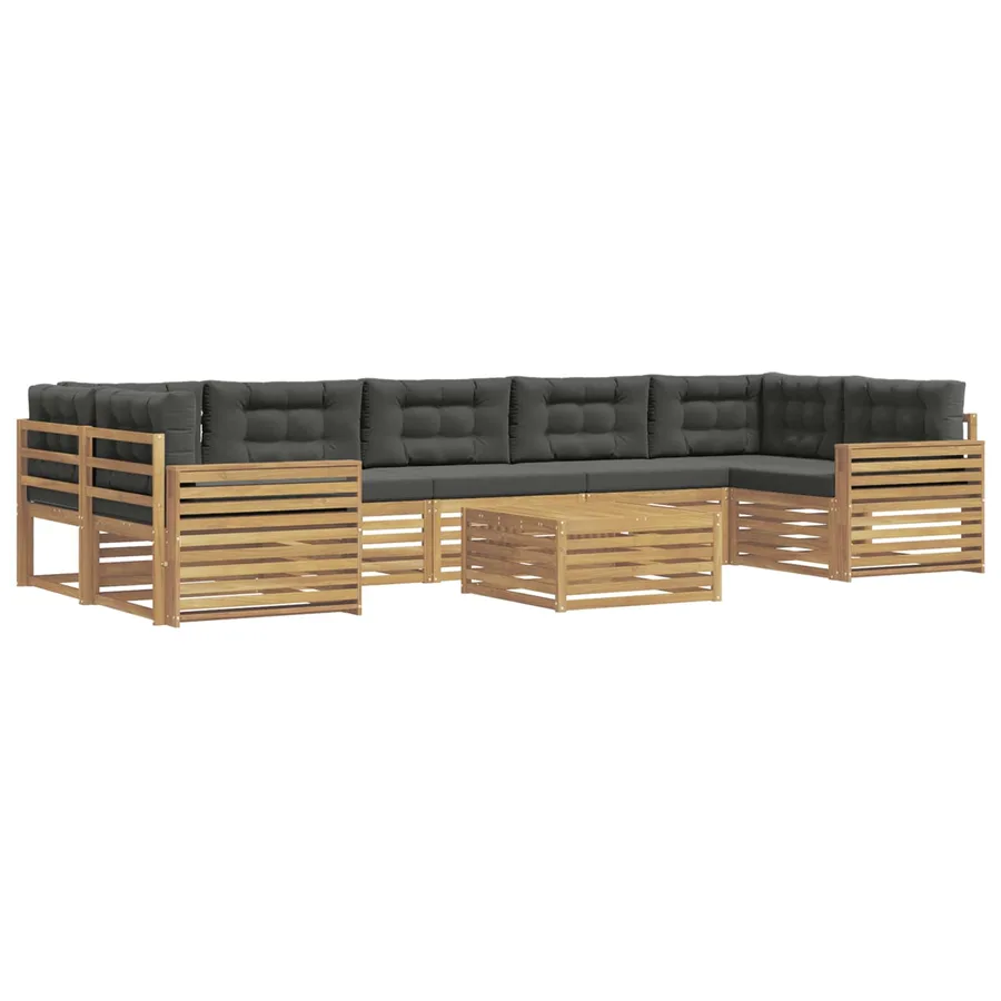 Ensemble de canapés d'extérieur 8 pc Blanc et anthracite - 2