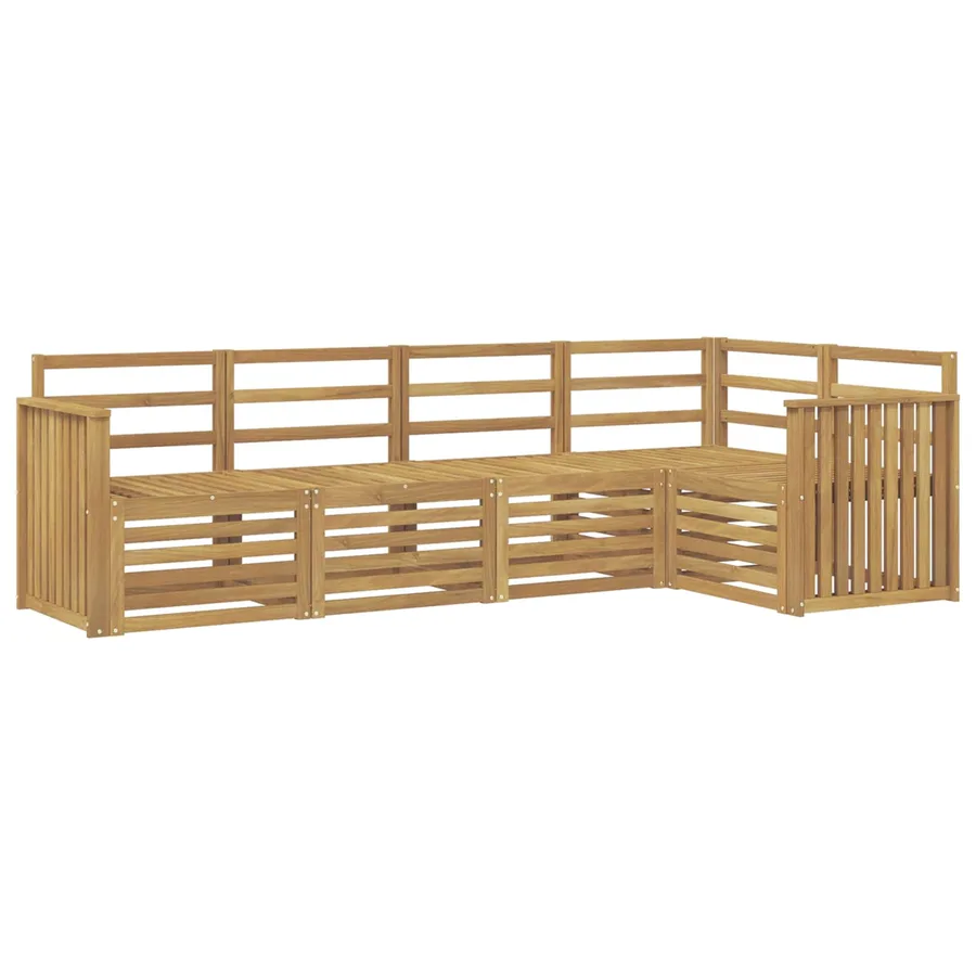 Ensemble de canapés d'extérieur 5 pcs Blanc 247 x 128,5 x 73 cm - 2