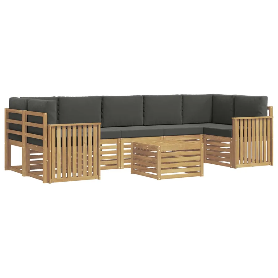 Ensemble de canapés d'extérieur 8 pcs Blanc et anthracite - 2