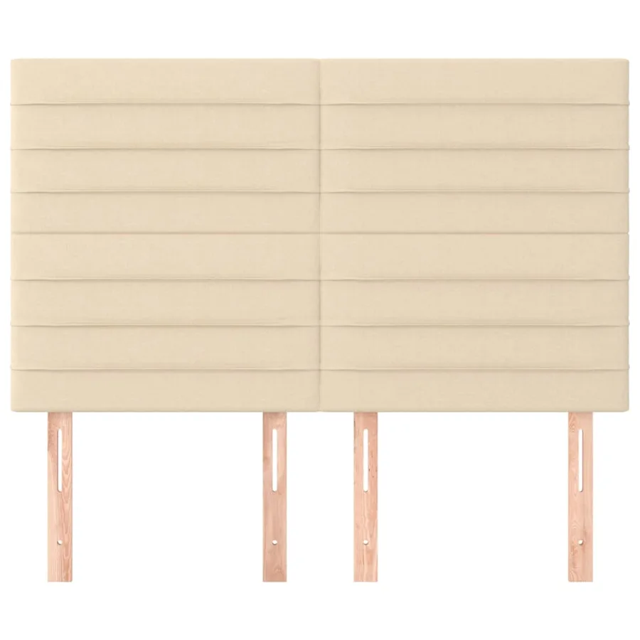 Tête de lit Crème 144x5x118/128 cm Tissu - 3