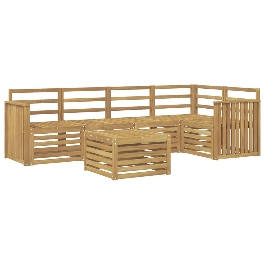 Ensemble de canapés d'extérieur 6 pcs Blanc 59 x 59 x 37 cm - 2
