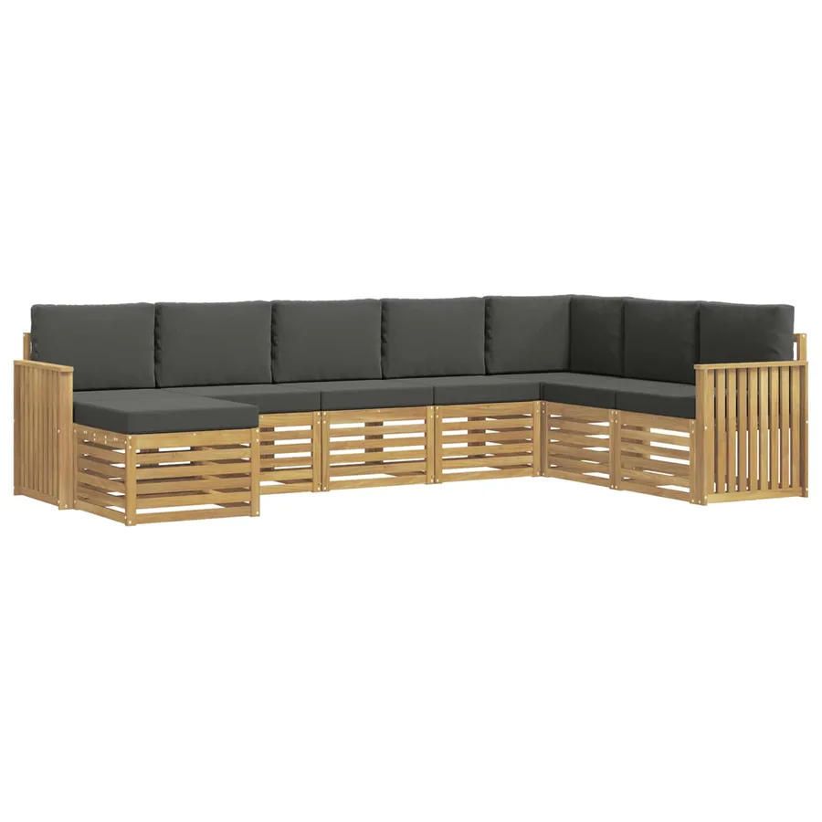 Ensemble de canapés d'extérieur 8 pcs Blanc et anthracite - 2