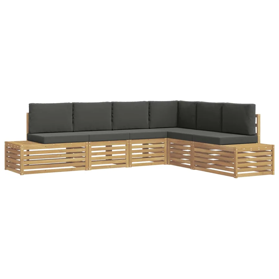 Ensemble de canapés d'extérieur 6 Pièce Blanc et anthracite - 2