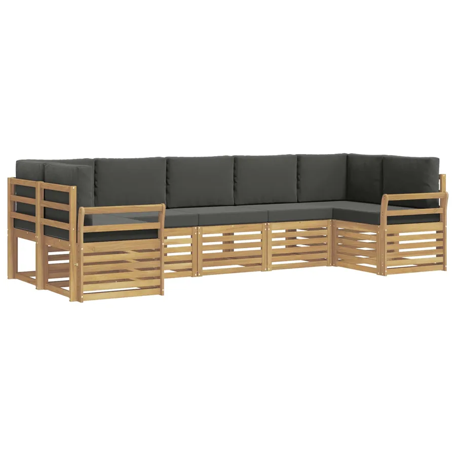 Ensemble de canapés d'extérieur 7 pcs Blanc et anthracite - 2