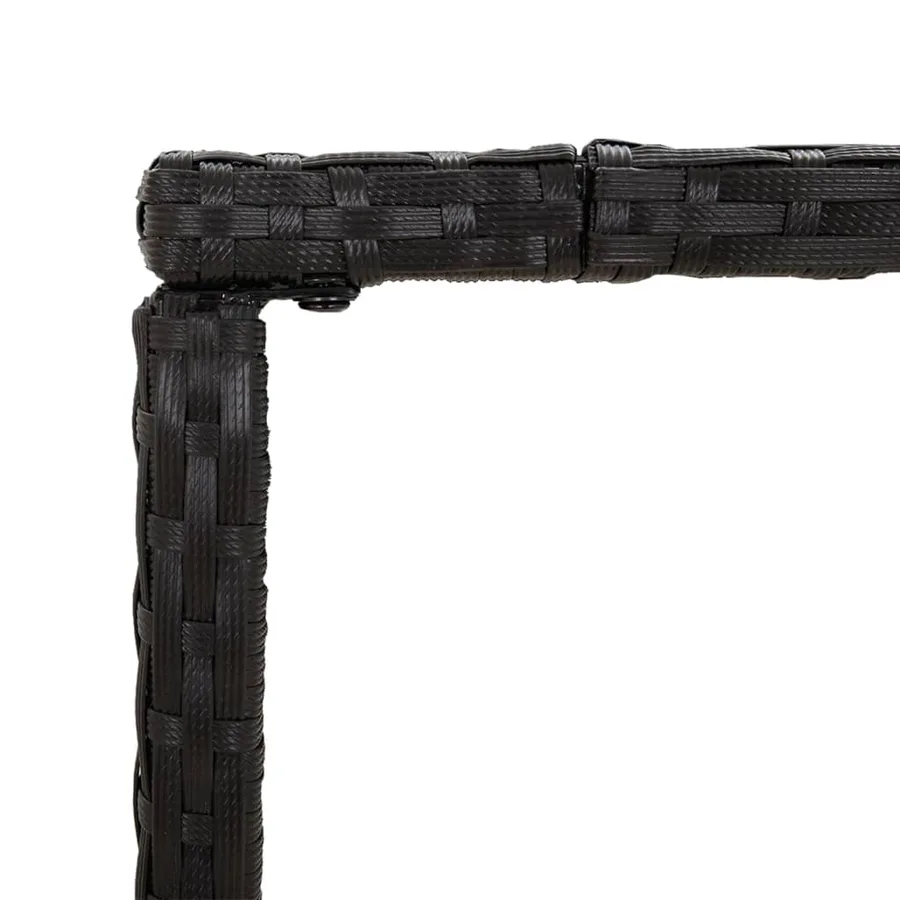 Ensemble de bar de jardin 3 pcs noir résine tressée - 8