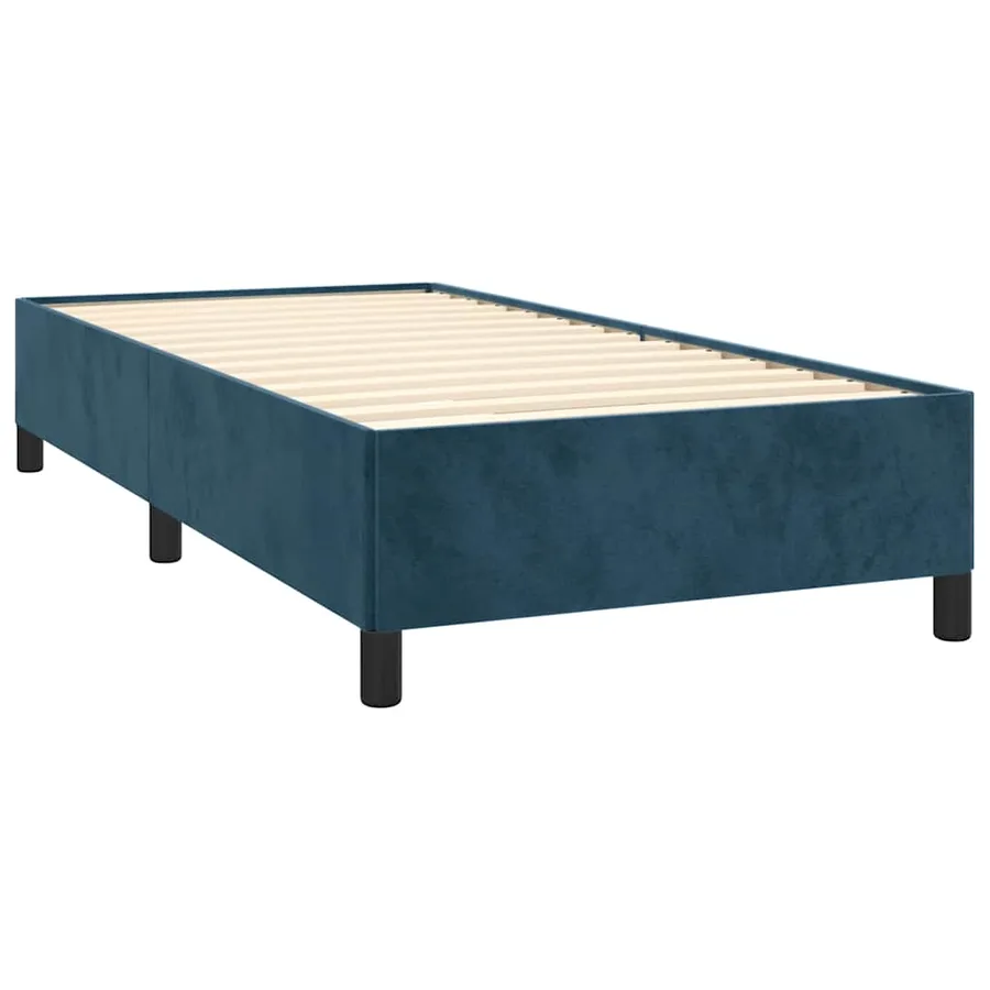 Sommier à lattes de lit avec matelas Bleu foncé 90x200 cm - 4