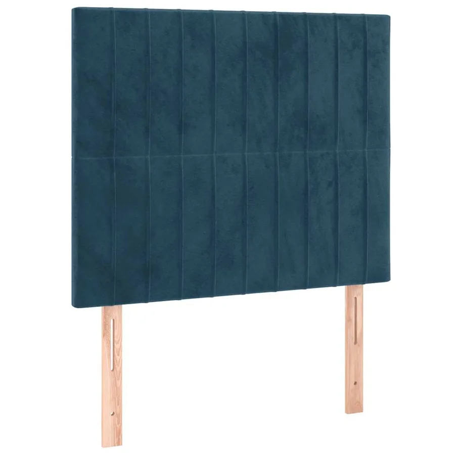 Sommier à lattes de lit avec matelas Bleu foncé 90x200 cm - 6