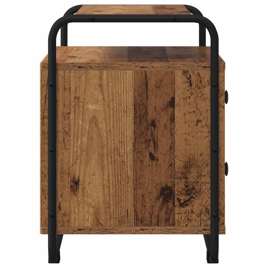 Table de chevet Bois ancien Bois d'ingénierie - 5