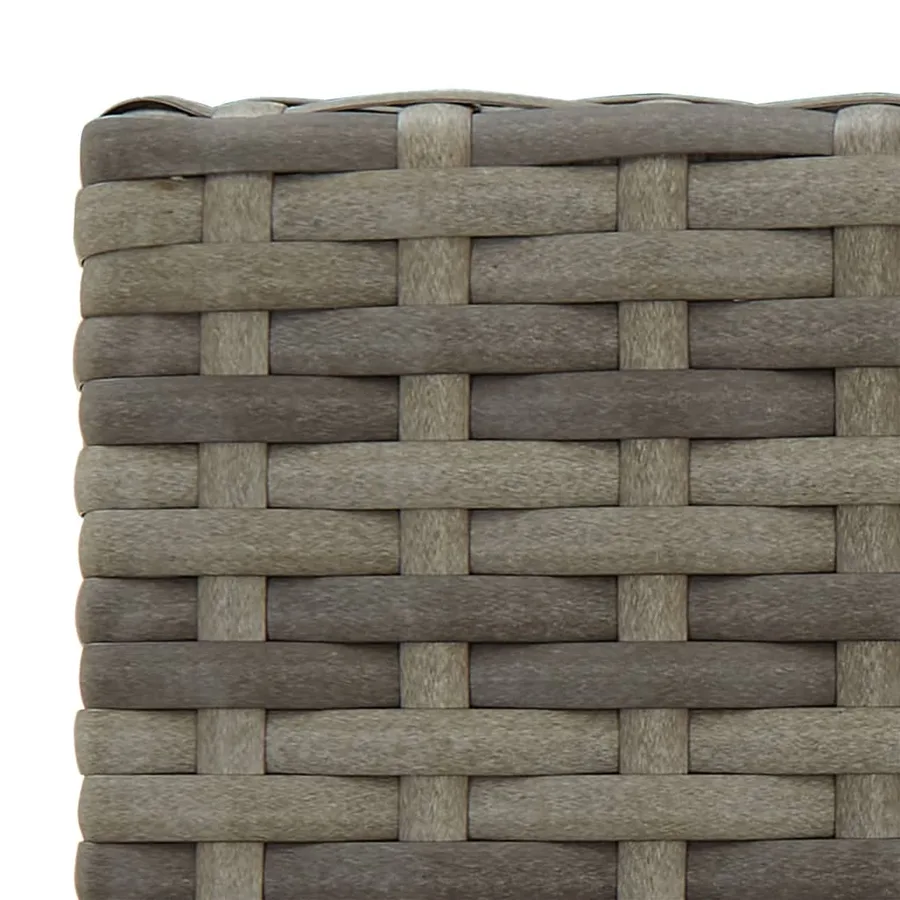 Ensemble de bar de jardin 7 pcs gris résine tressée - 7
