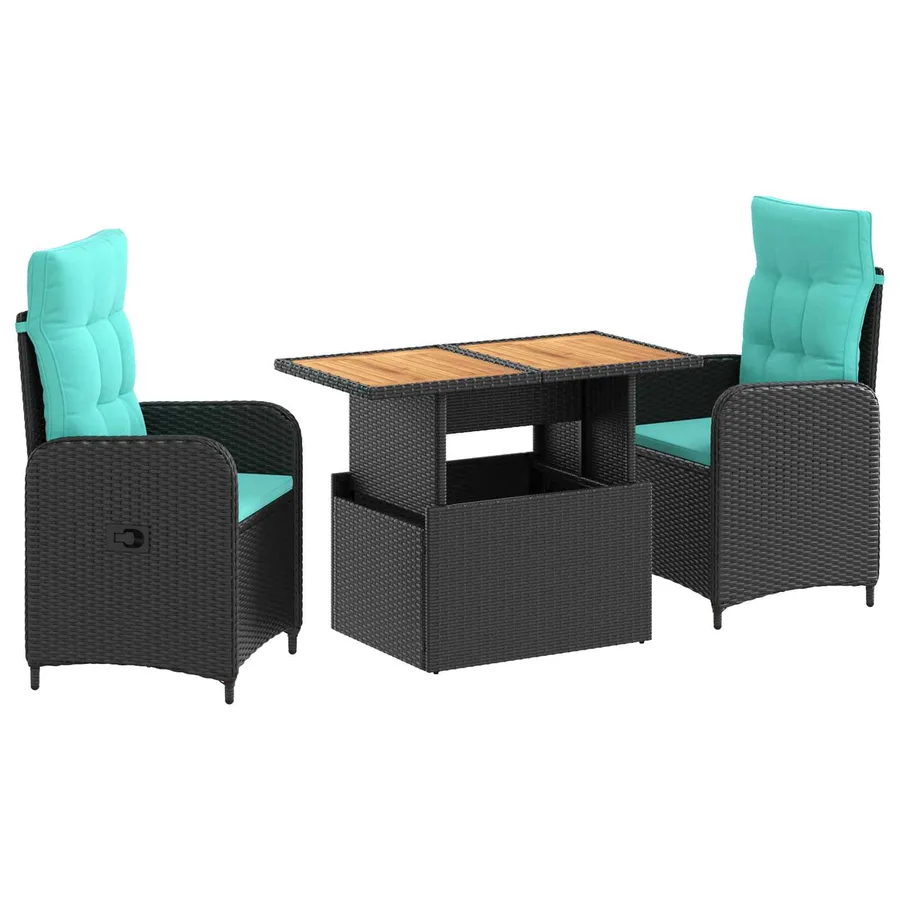 Ensemble de repas extérieur 3 pcs polyrotin - 2