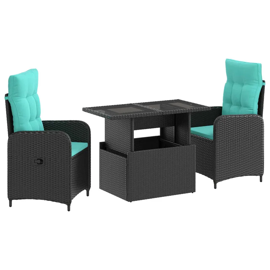 Ensemble de repas extérieur 3 pcs polyrotin - 2