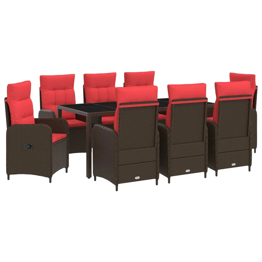 Ensemble de repas extérieur 9 pcs polyrotin - 2