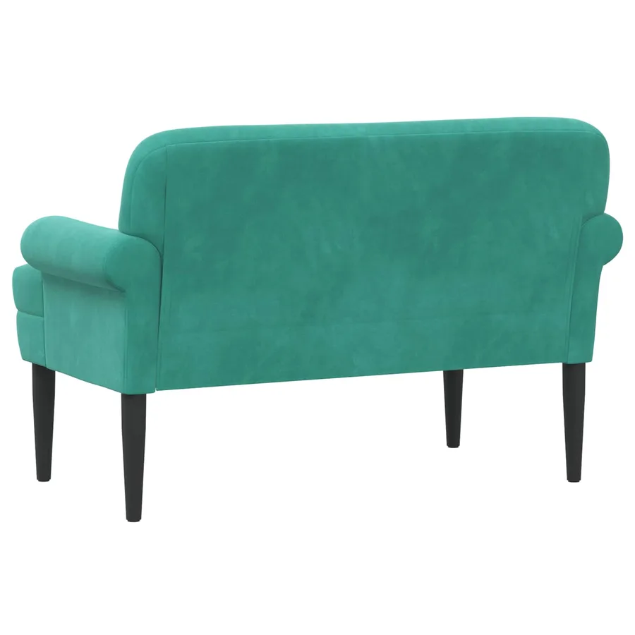Canapé love seat avec capitonnage en boutons Turquoise Velours - 5