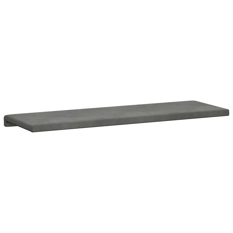 Coussin de banc Velours (V) Gris foncé Profondeur 35 cm - 7