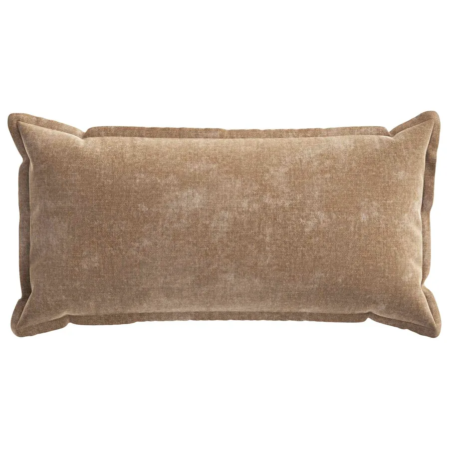 Housse de coussin 6 pcs HOUTEN Marron 40 x 80 cm Tissu Chenille - 2