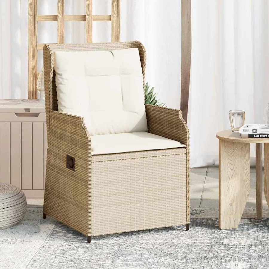 Banc de jardin 2 pcs Beige polyrotin - 3