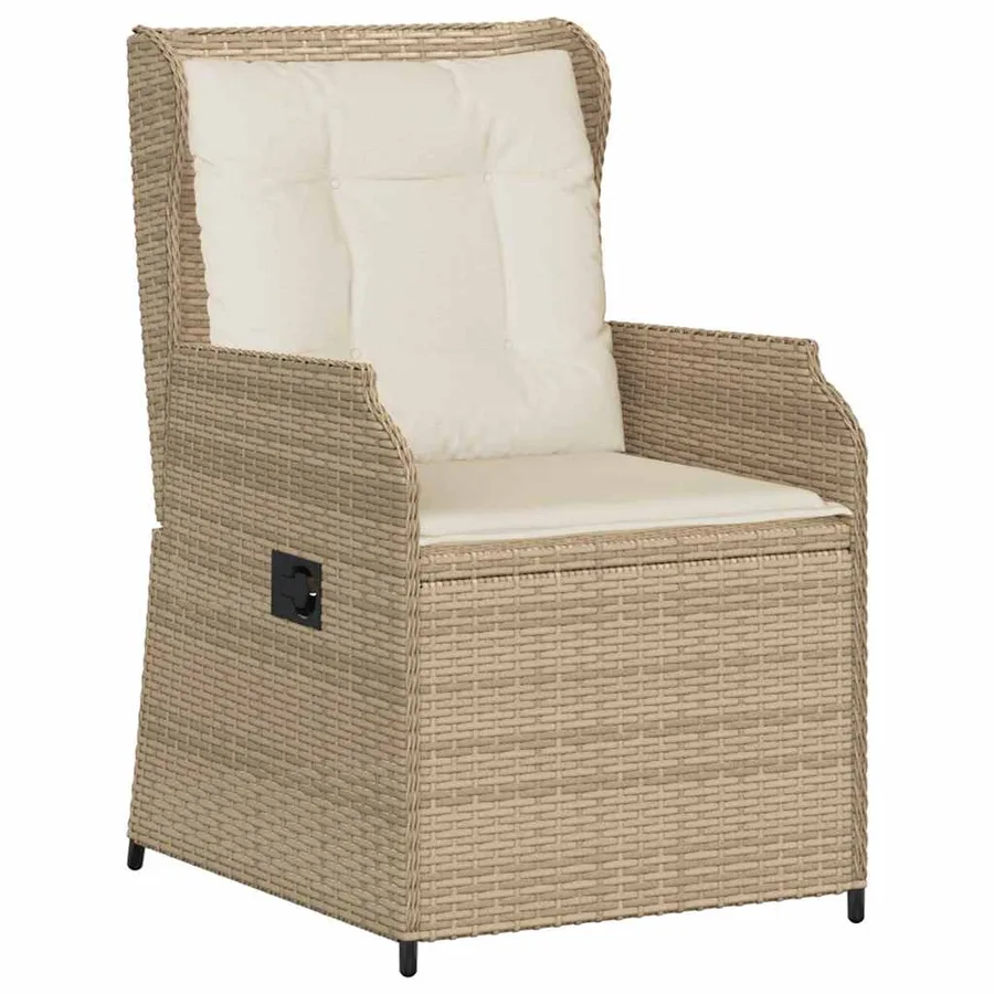 Banc de jardin 2 pcs Beige polyrotin - 4
