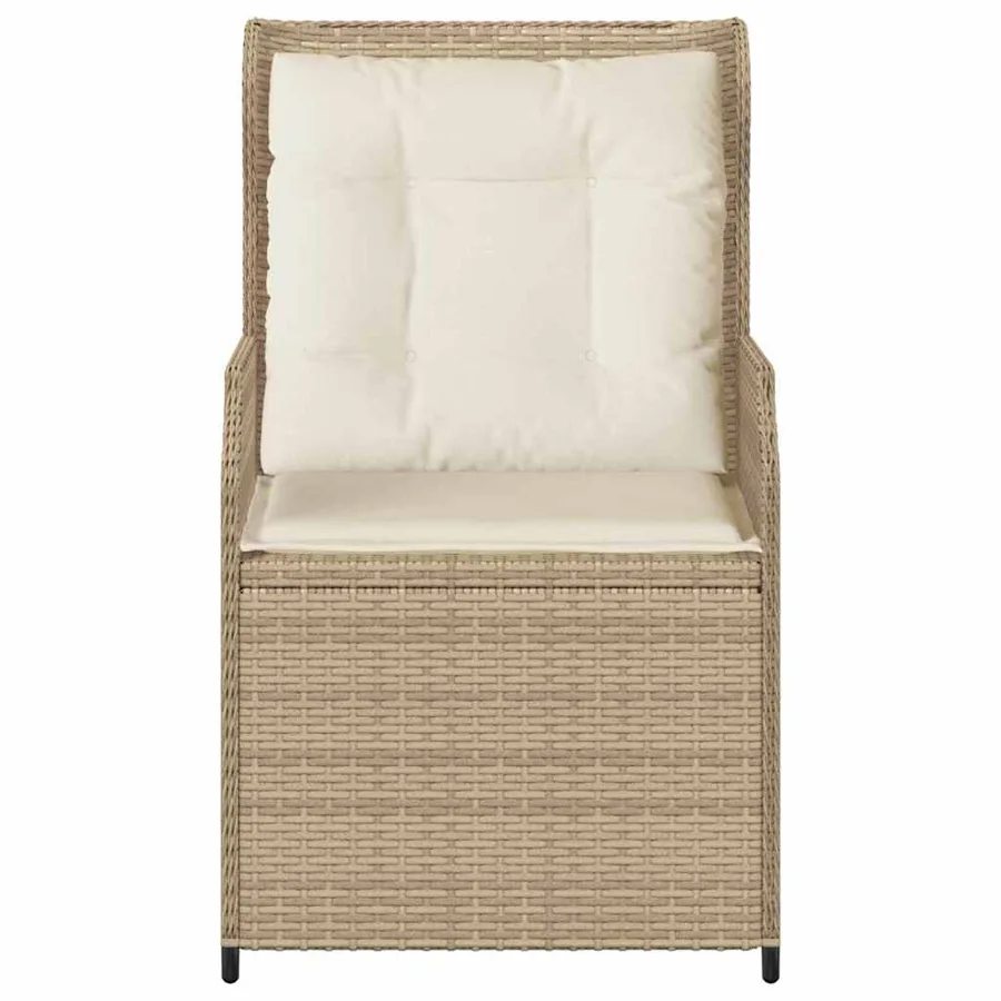Banc de jardin 2 pcs Beige polyrotin - 5