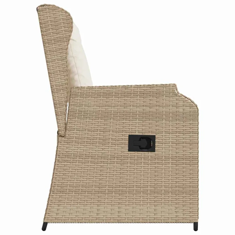 Banc de jardin 2 pcs Beige polyrotin - 6