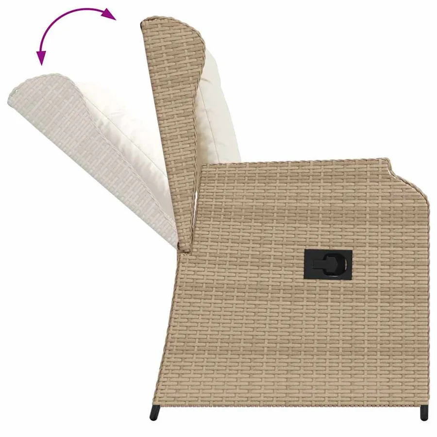 Banc de jardin 2 pcs Beige polyrotin - 9
