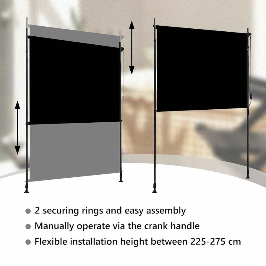 Store roulant d'extérieur 200 x 270 cm Anthracite - 9