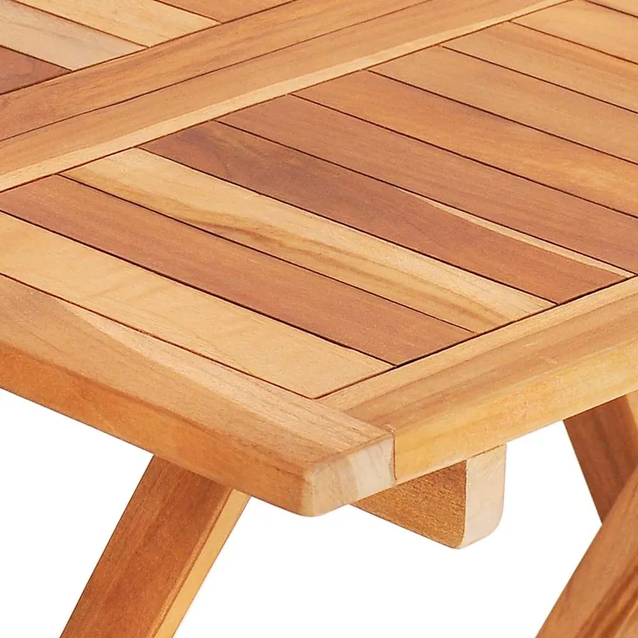 Ensemble de bistro pliable 3 pcs Bois de teck solide - 12