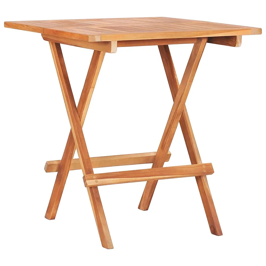 Ensemble de bistro pliable 3 pcs Bois de teck solide - 2