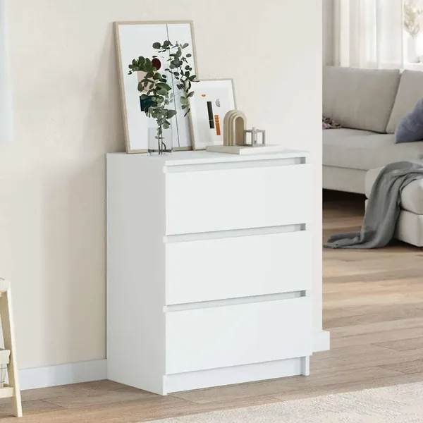 Buffet Blanc 60x35x76 cm Bois d'ingénierie