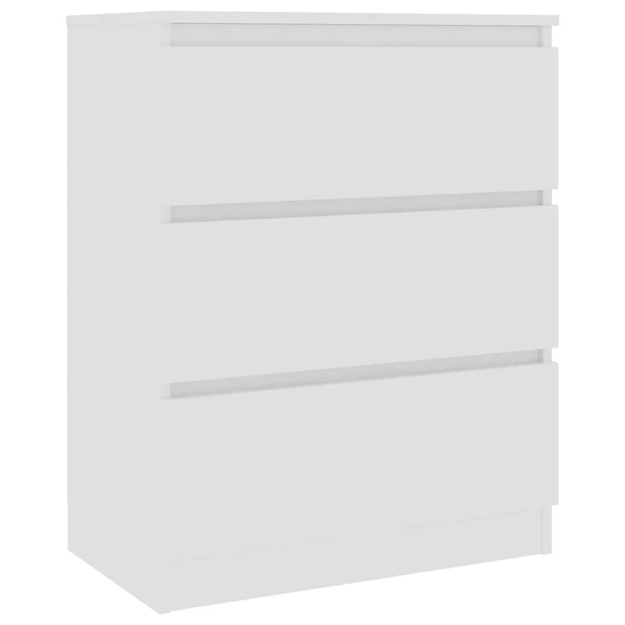 Buffet Blanc 60x35x76 cm Bois d'ingénierie - 2