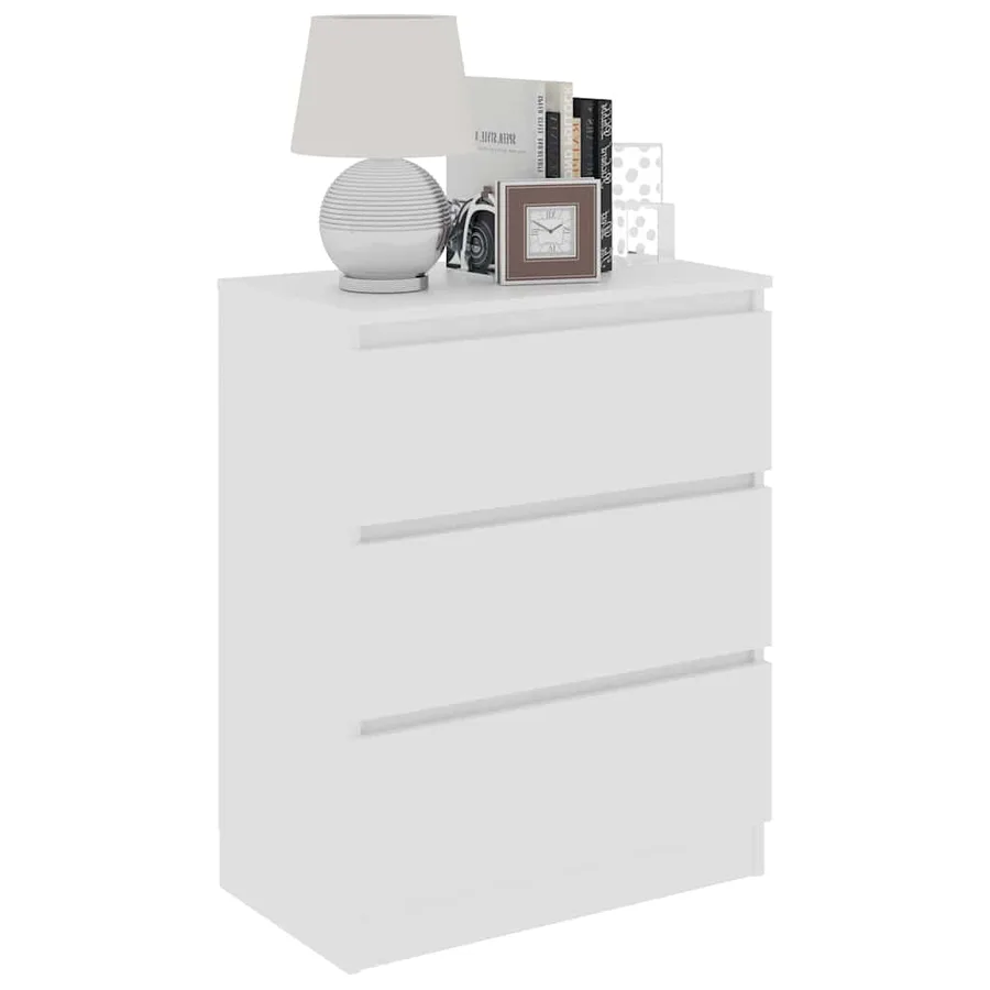 Buffet Blanc 60x35x76 cm Bois d'ingénierie - 4