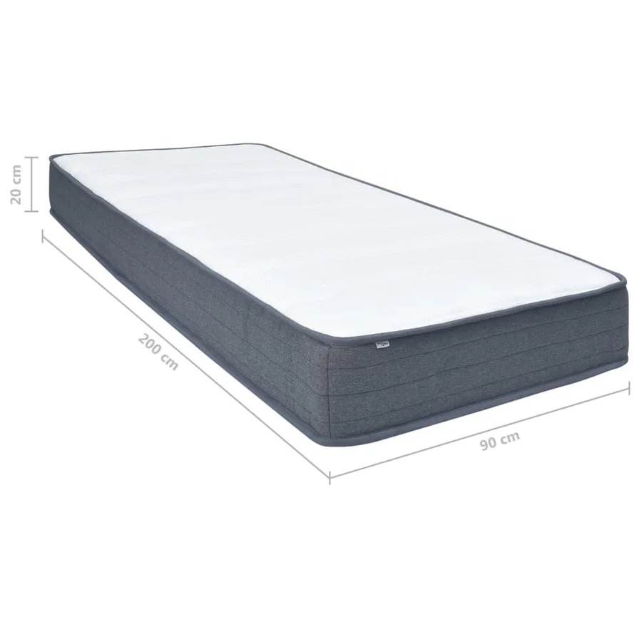 Matelas de sommier tapissier fermeté moyenne 200x90x20 cm - 11
