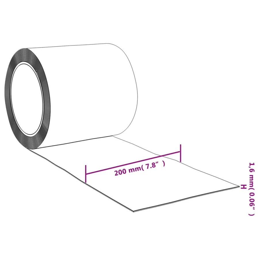 Rouleau de rideau en bande PVC 1,6 mm x 200 mm 25 m - 7