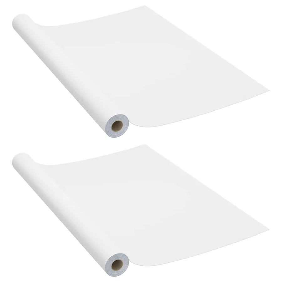 Films autoadhésifs pour meubles 2 pcs Blanc 500x90 cm PVC - 2