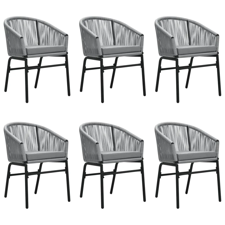 Ensemble à manger de jardin 7 pcs Gris - 3