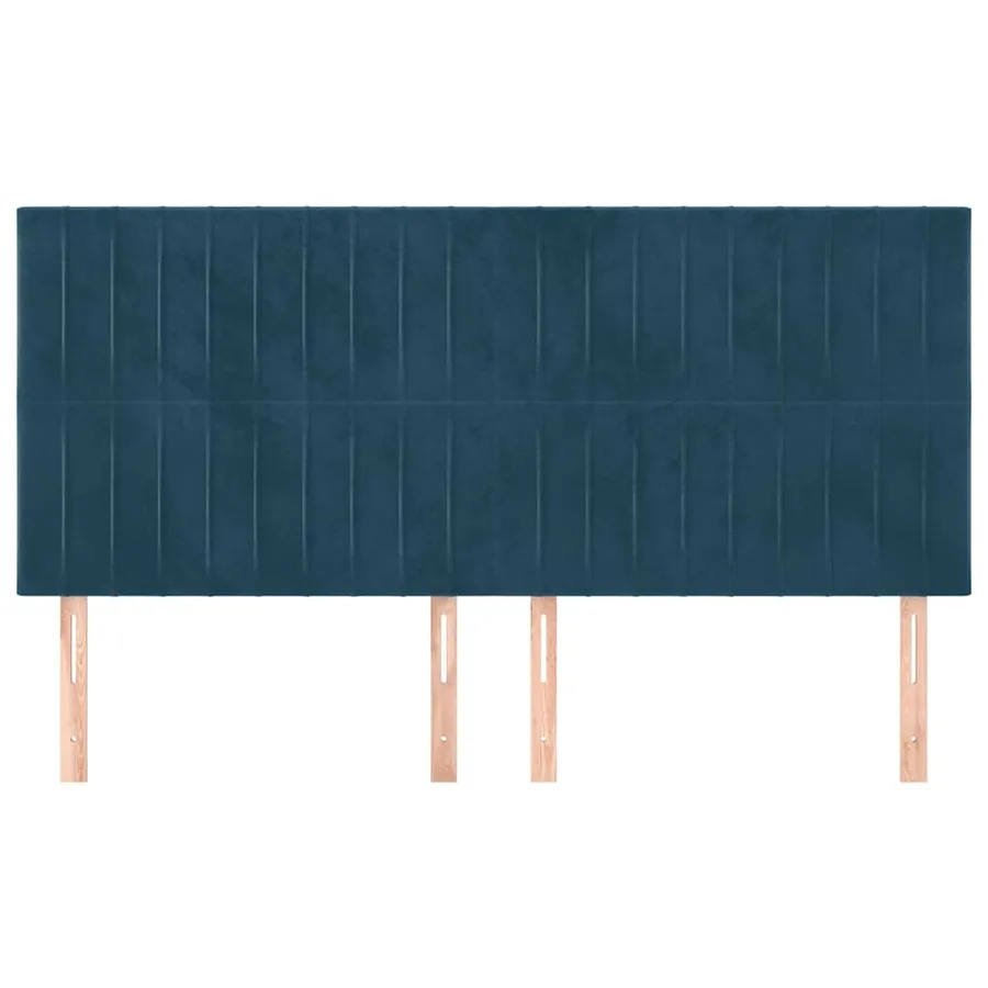 Tête de lit Bleu foncé 180 x 5 x 118/128 cm Velours - 3