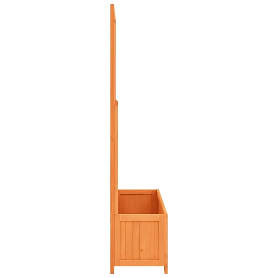 Jardinière à treillis jardin Marron 70x30x135 cm Bois de sapin - 4