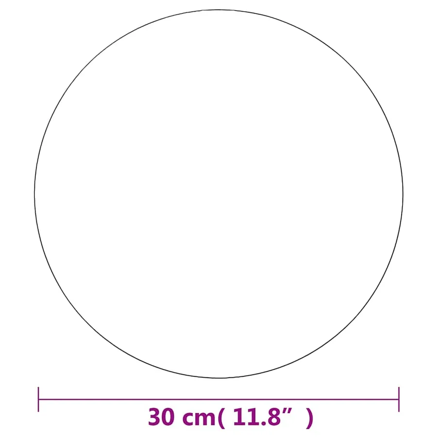 Miroir rond sans cadre 30 cm Verre - 5