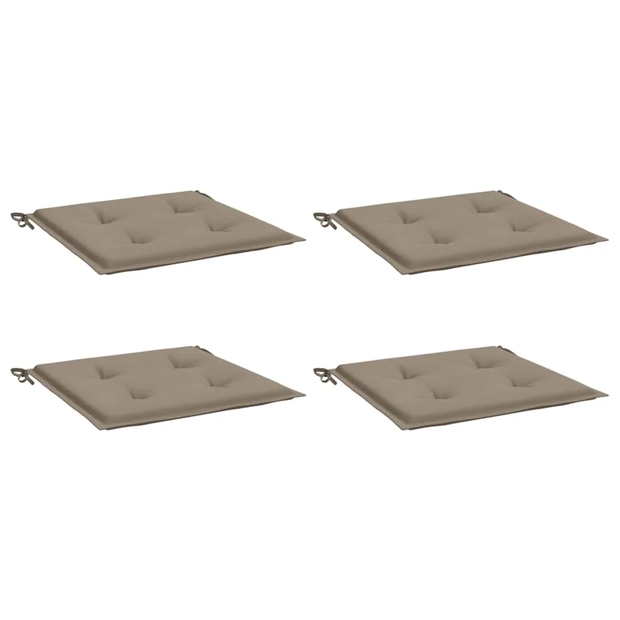 Coussins de chaise jardin lot de 4 taupe 50x50x4cm tissu oxford - 3