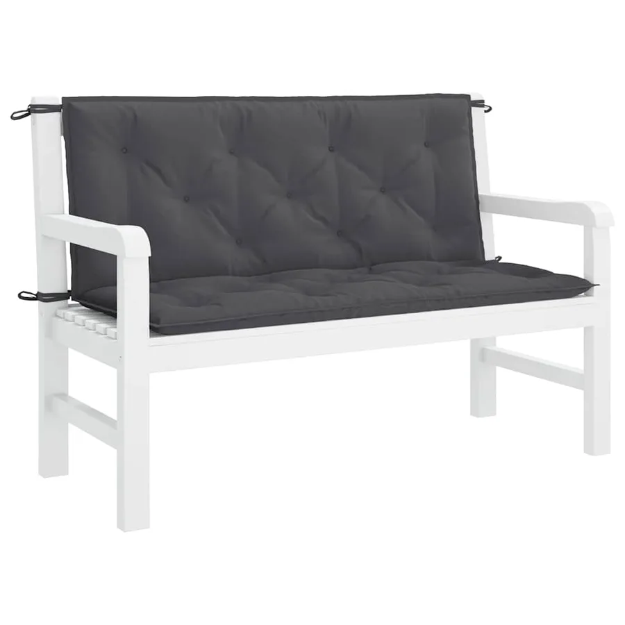 Coussin de banc de jardin anthracite tissu oxford - 4