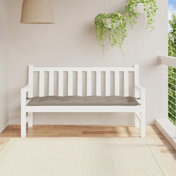 Coussin de banc de jardin taupe 150x50x7 cm tissu oxford